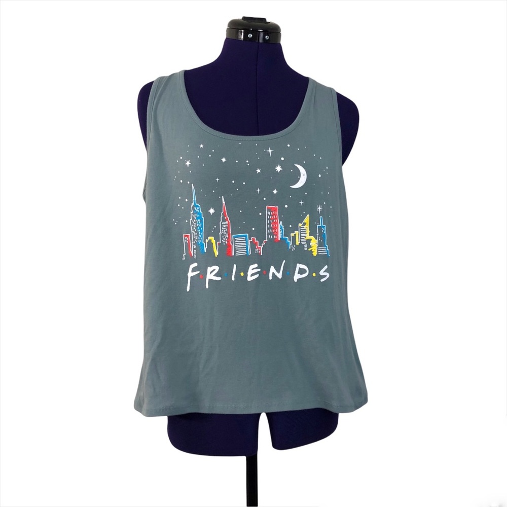Friends Gray City Skyscraper Skyline Tank Top